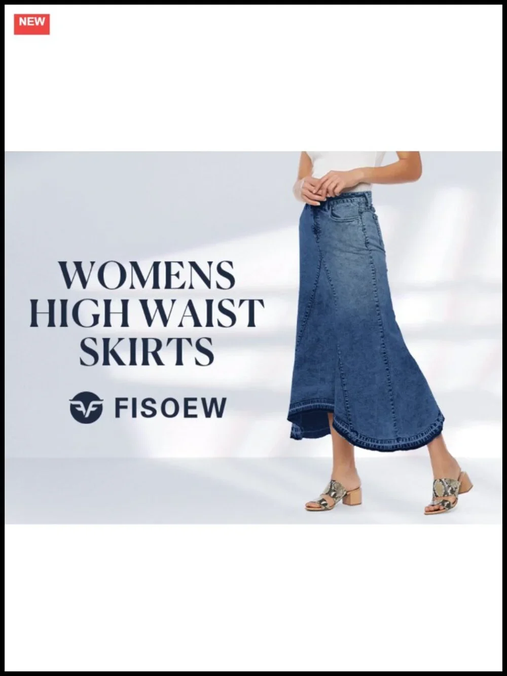 Frayed Hem A-Line Denim Maxi Skirt with Pockets